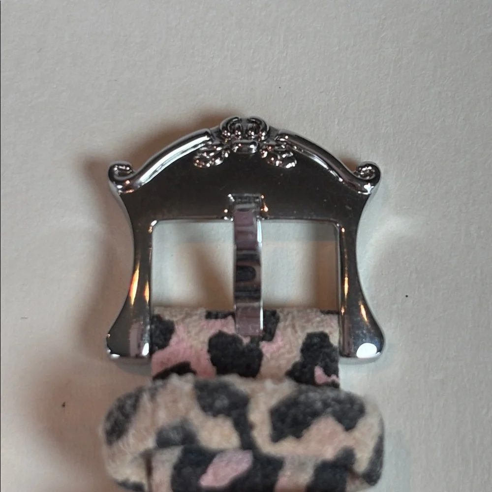 Betsey Johnson Leopard Print Watch | Crystal Bezel | Square Case | Hearts Dial